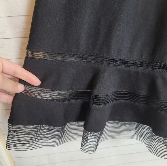 Tadashi Shoji Fit & Flare Sleeveless Illusion Stripes Dress in Black, sz Med Pet - Picture 7 of 16